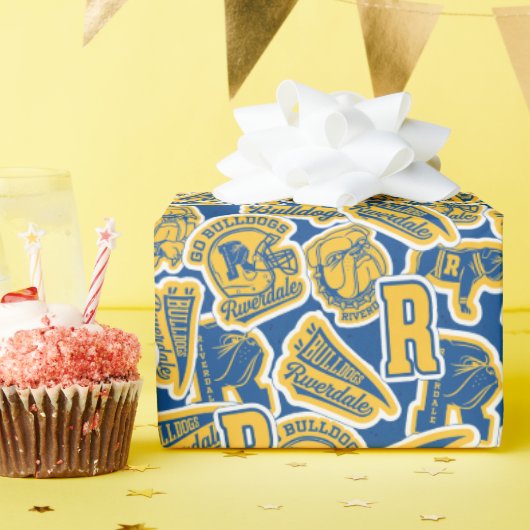 Riverdale Football en Cheer Pattern Cadeaupapier (Verjaardagsfeest)