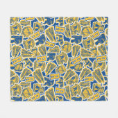 Riverdale Football en Cheer Pattern Fleece Deken (Voorkant (Horizontaal))