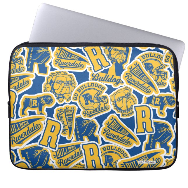 Riverdale Football en Cheer Pattern Laptop Sleeve (Voorkant)