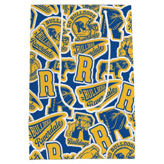 Riverdale Football en Cheer Pattern Medium Cadeauzakje (Achterkant)