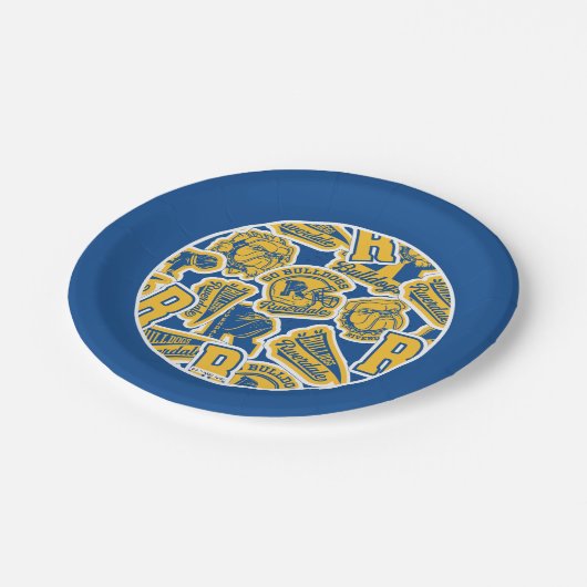 Riverdale Football en Cheer Pattern Papieren Bordje (Gekanteld)