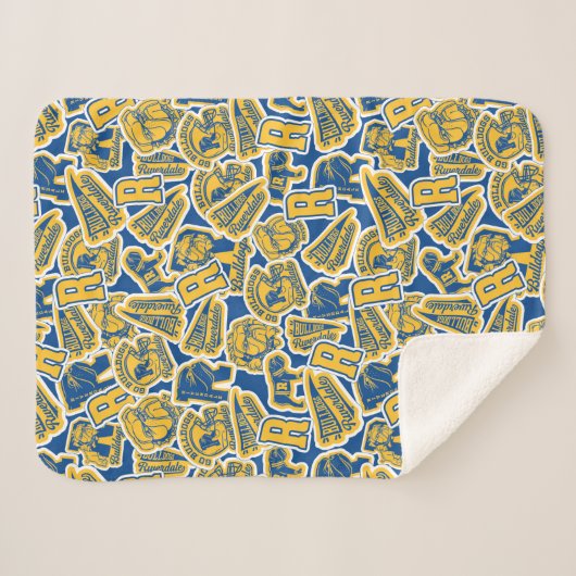 Riverdale Football en Cheer Pattern Sherpa Deken (Voorkant (horizontaal))