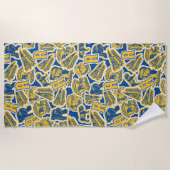 Riverdale Football en Cheer Pattern Strandlaken (Voorkant)