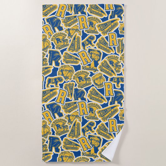 Riverdale Football en Cheer Pattern Strandlaken (Voorkant)