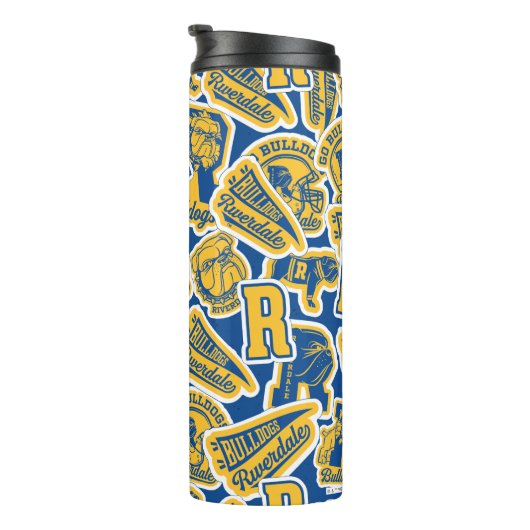 Riverdale Football en Cheer Pattern Thermosbeker (Geroteerd rechts)