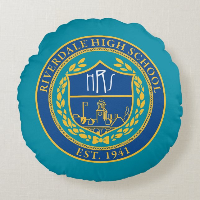 Riverdale High School Seal Rond Kussen (Voorkant)