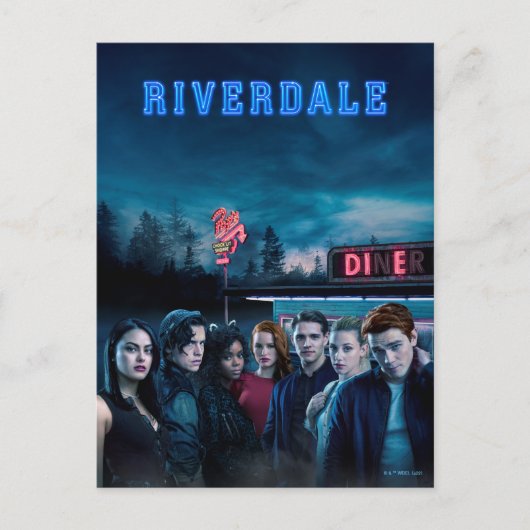Riverdale Outside Pop Diner Poster Briefkaart (Voorkant)