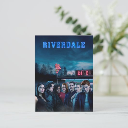 Riverdale Outside Pop Diner Poster Briefkaart (Staand voorkant)