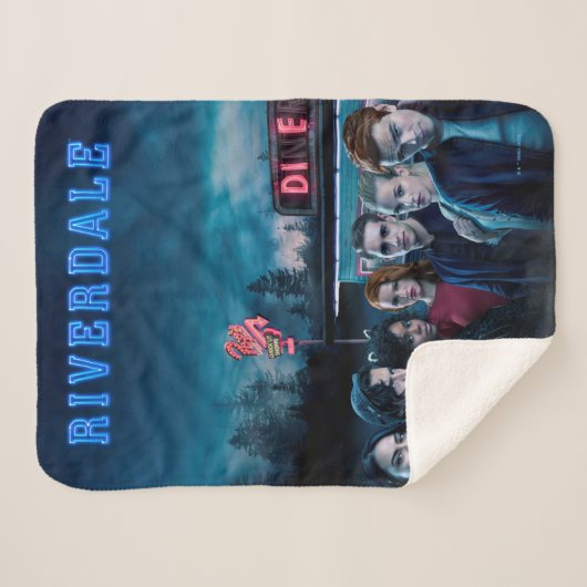 Riverdale Outside Pop Diner Poster Sherpa Deken (Voorkant (horizontaal))