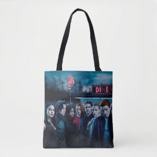 Riverdale Outside Pop Diner Poster Tote Bag