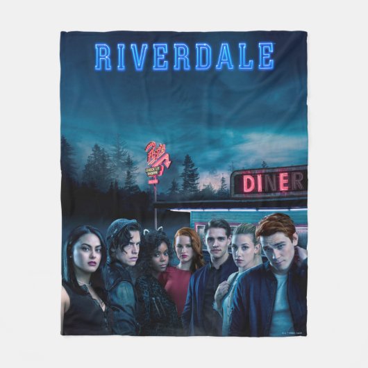 Riverdale Outside Pop's Diner Poster Fleece Deken (Voorkant)