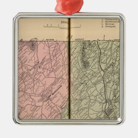 Riverheads, Augusta County Metalen Ornament (Voorkant)