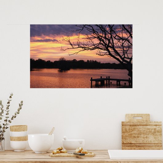 Riverhills Sunset Poster (Keuken)