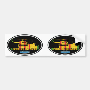 Riverine Infanterie Vietnam ATC(H) CIB Euro-sticke Bumpersticker