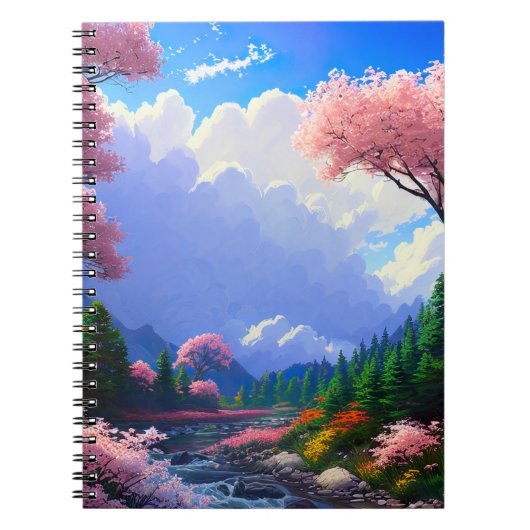 River's Harmony met de kleurrijke wildernis Notitieboek (Voorkant)