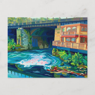 Rivers Samen: Ryburn en Calder bij Sowerby Bridge Briefkaart