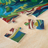 Rivers Samen: Ryburn en Calder bij Sowerby Bridge Legpuzzel (Zijkant)