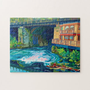 Rivers Samen: Ryburn en Calder bij Sowerby Bridge Legpuzzel
