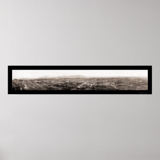 Riverside CA Birdseye Foto 1908 Poster (Voorkant)