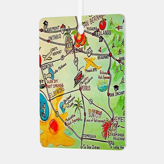 Riverside CA Colorful Ornament (Voorkant links)