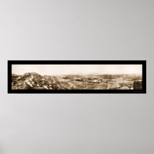 Riverside CA Hill Photo 1908 Poster (Voorkant)