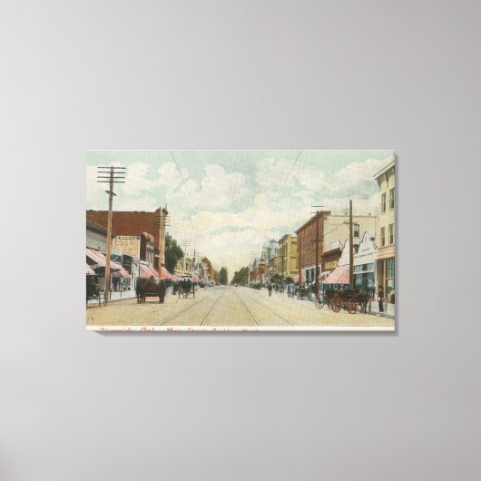 Riverside, CA Main Street Uitzicht die Noord kijkt Canvas Afdruk (Voorkant)