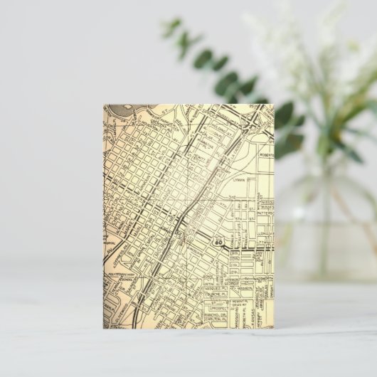 Riverside, CA  Map Briefkaart (Staand voorkant)