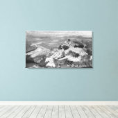 Riverside, CA Mt. Rubidoux Aerial Uitzicht Canvas Afdruk (Insitu (Houten vloer))