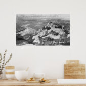 Riverside, CA Mt. Rubidoux Aerial Uitzicht Poster (Keuken)