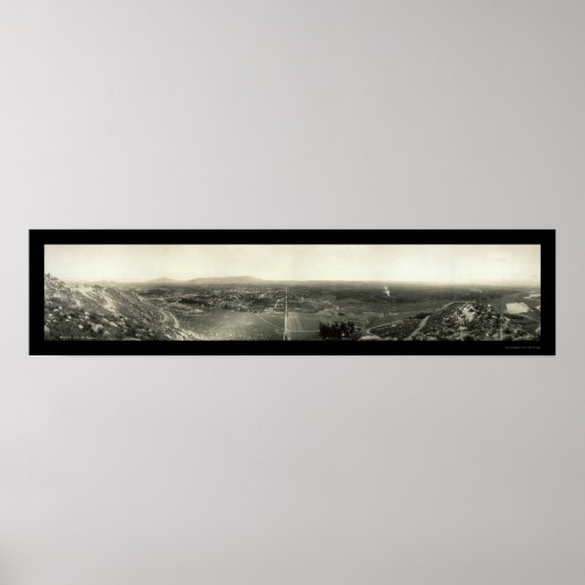 Riverside CA Panorama Foto 1907 Poster (Voorkant)