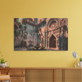 Riverside, CA - Uitzicht van Mission Inn Courtyard Canvas Afdruk (Insitu (Woonkamer))