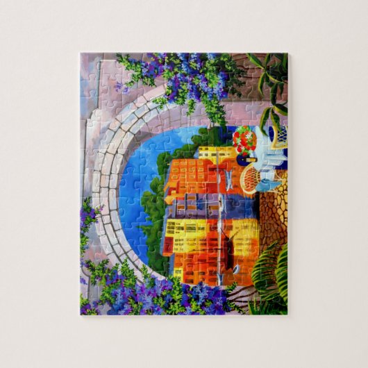 Riverside Cafe Jigzaag Puzzle Legpuzzel (Verticaal)