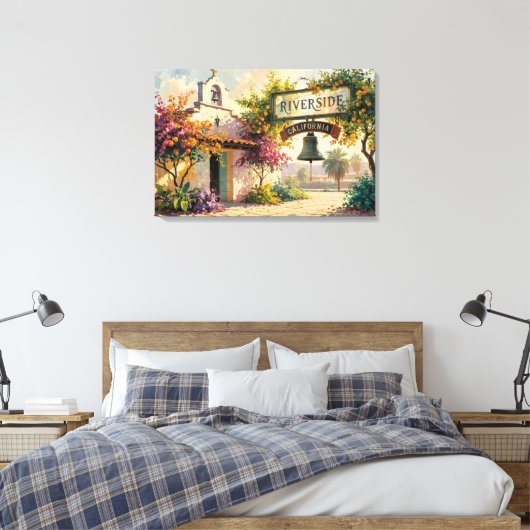 Riverside California Canvas Afdruk (Insitu (Slaapkamer))