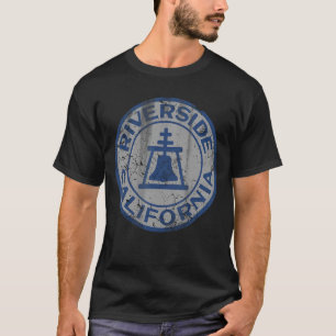 Riverside California Flag Fade Home Familie T-shirt