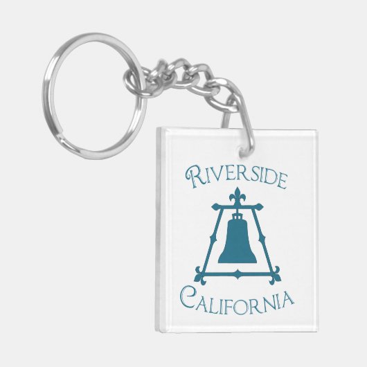 Riverside, California Fleur Design Sleutelhanger (Voorkant Links)