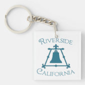 Riverside, California Fleur Design Sleutelhanger (Voorkant)