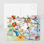 Riverside - California Kleurrijke Kaart  (Voorkant / Achterkant)