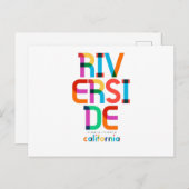 Riverside California Mid Century, Pop Art, Briefkaart (Voorkant / Achterkant)