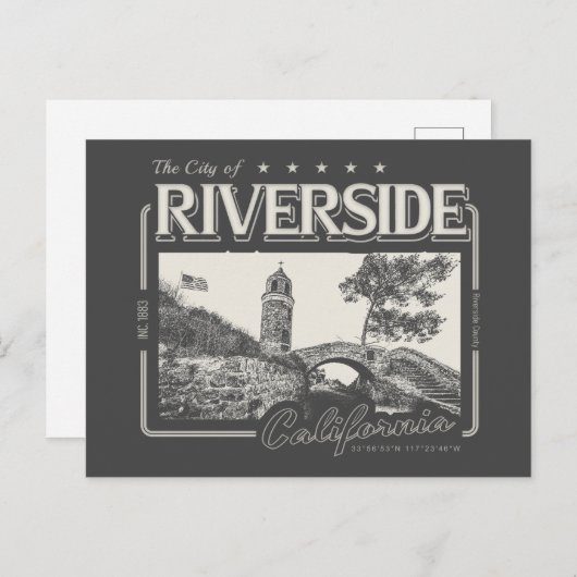 RIVERSIDE CALIFORNIA  - MOUNT RUBIDOUX BRIEFKAART (Voorkant / Achterkant)