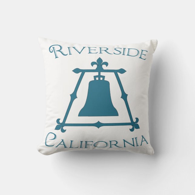 Riverside, California Raincross Fleur Design Kussen (Voorkant)