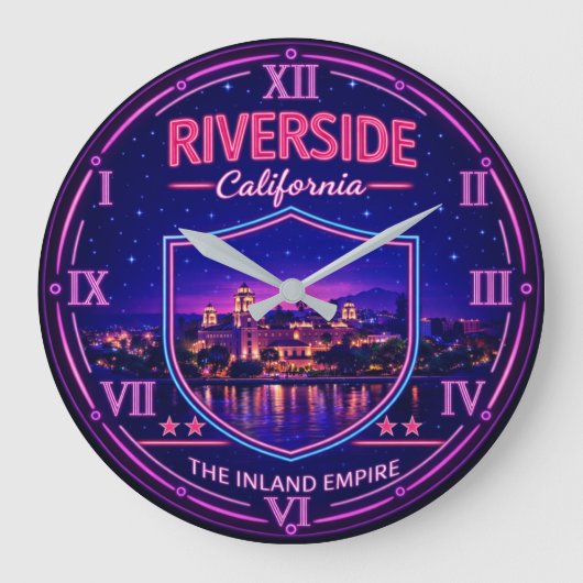 Riverside California Skyline Grote Klok (Voorkant)