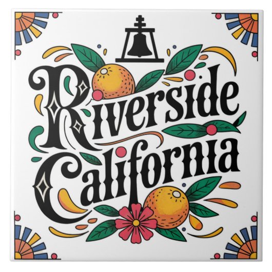 Riverside California Tegeltje (Voorkant)