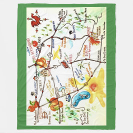 Riverside - California Throw Fleece Deken