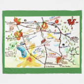 Riverside - California Throw Fleece Deken (Voorkant (Horizontaal))