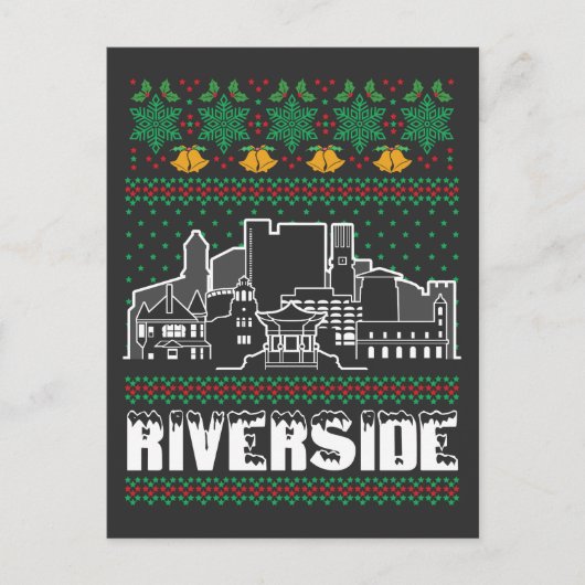 Riverside California Ugly Christmas Briefkaart (Voorkant)