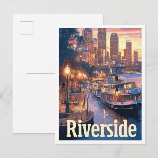 Riverside California USA Art Vintage Travel Briefkaart (Voorkant / Achterkant)