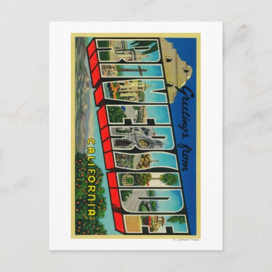 Riverside, Californië - Grote Letter-scènes Briefkaart (Voorkant)