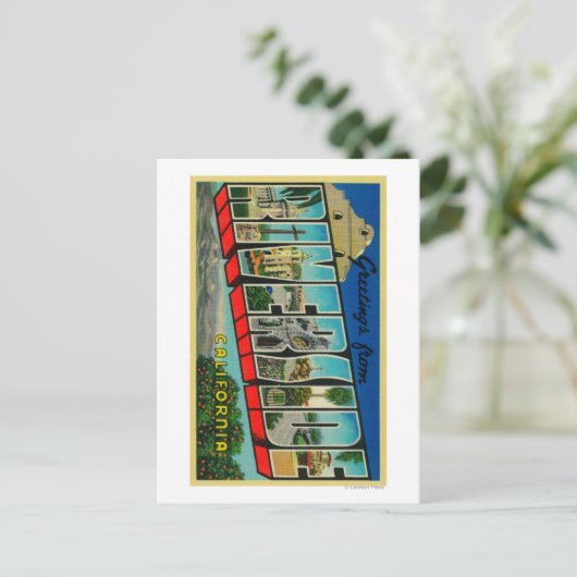 Riverside, Californië - Grote Letter-scènes Briefkaart (Staand voorkant)