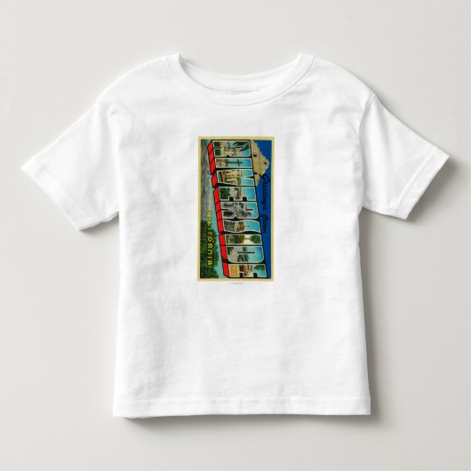 Riverside, Californië - Grote Letter-scènes Kinder Shirts (Voorkant)