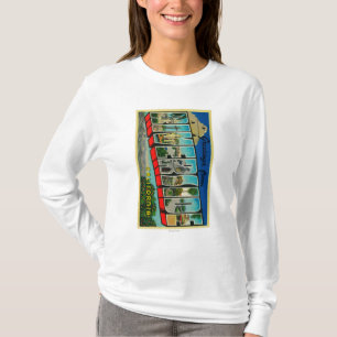 Riverside, Californië - Grote Letter-scènes T-shirt